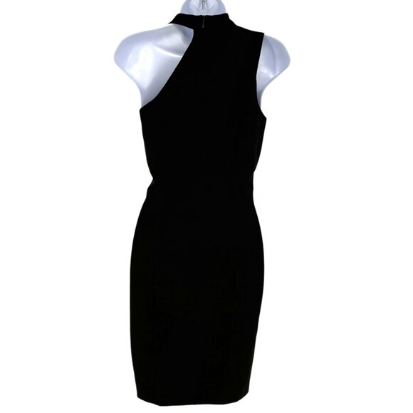 French Connection Echo One Shoulder Asymmetric Halter Dress Black Size 2 NWOT - Picture 7 of 10